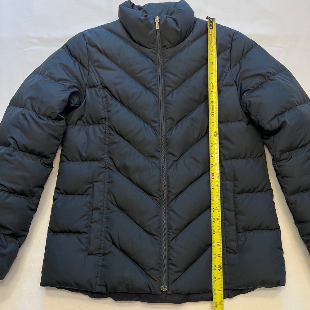 Lands' End Black Down Puffer Winter Coat Jacket Women's Size S (6-8) - Picture 6 of 11